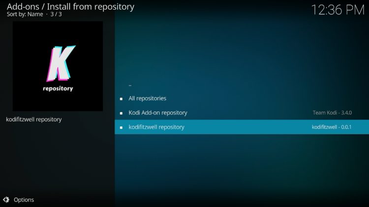 Choose the kodiftizwell Repo.
