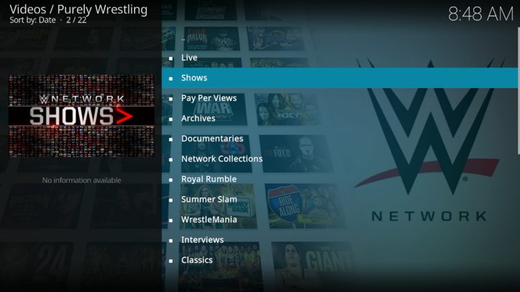 Purely Wrestling Addon Categories