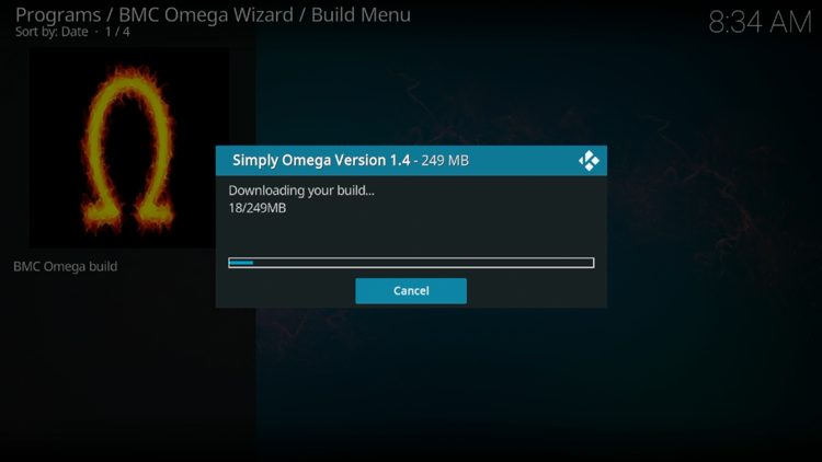 Wait for your build to download.