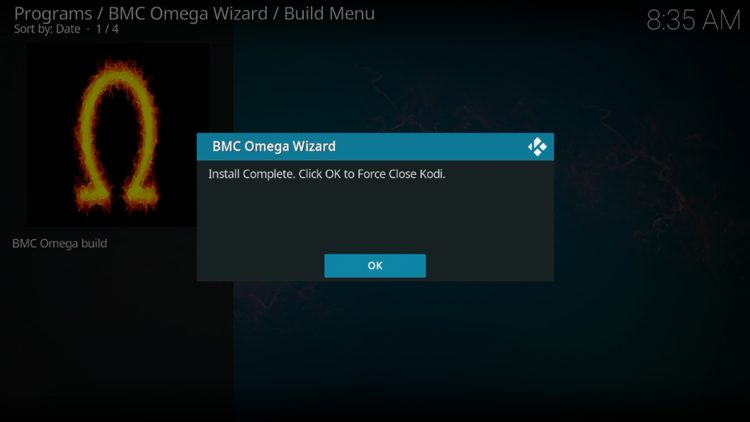 Click OK.