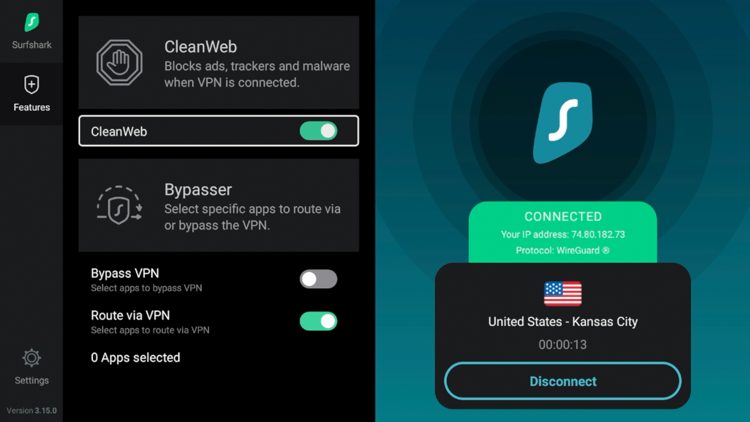 Surfshark VPN App on Firestick