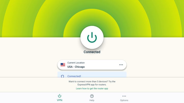 ExpressVPN Interface