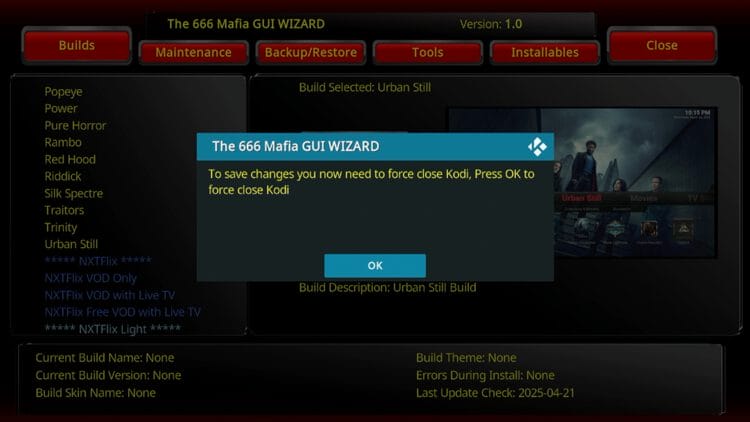 Click OK.