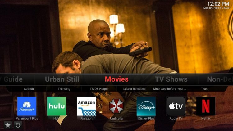 You have successfully installed the Urban Still build on Kodi.