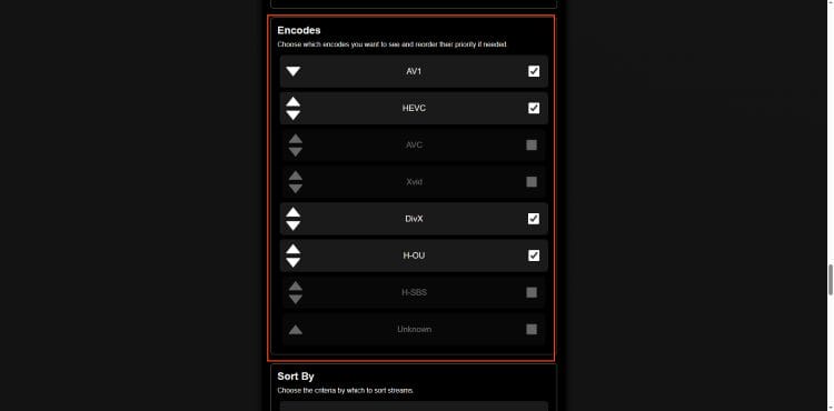 enable or disable encodes