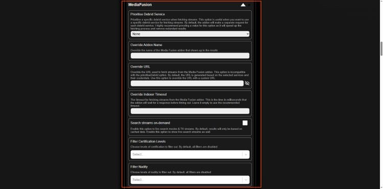 adjust configurations for each
