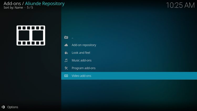 Scroll down and select Video add-ons