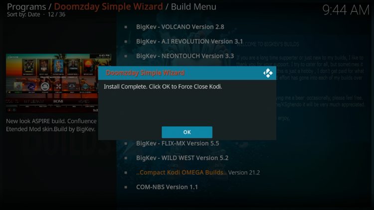 Click OK.