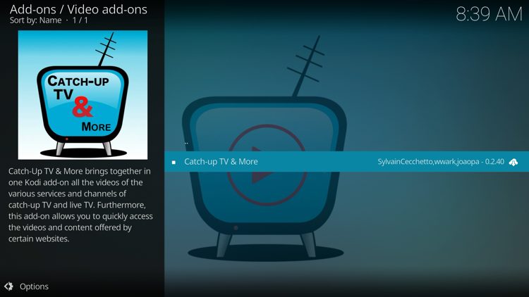 Select Catch Up TV & More