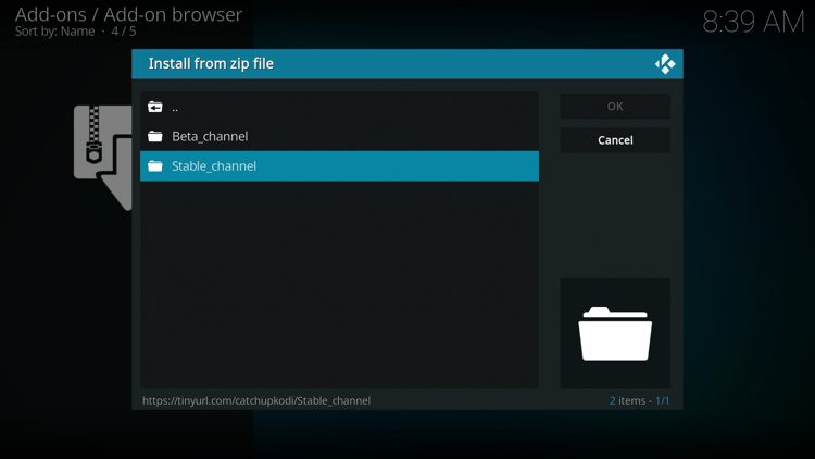 Then click Stable_channel