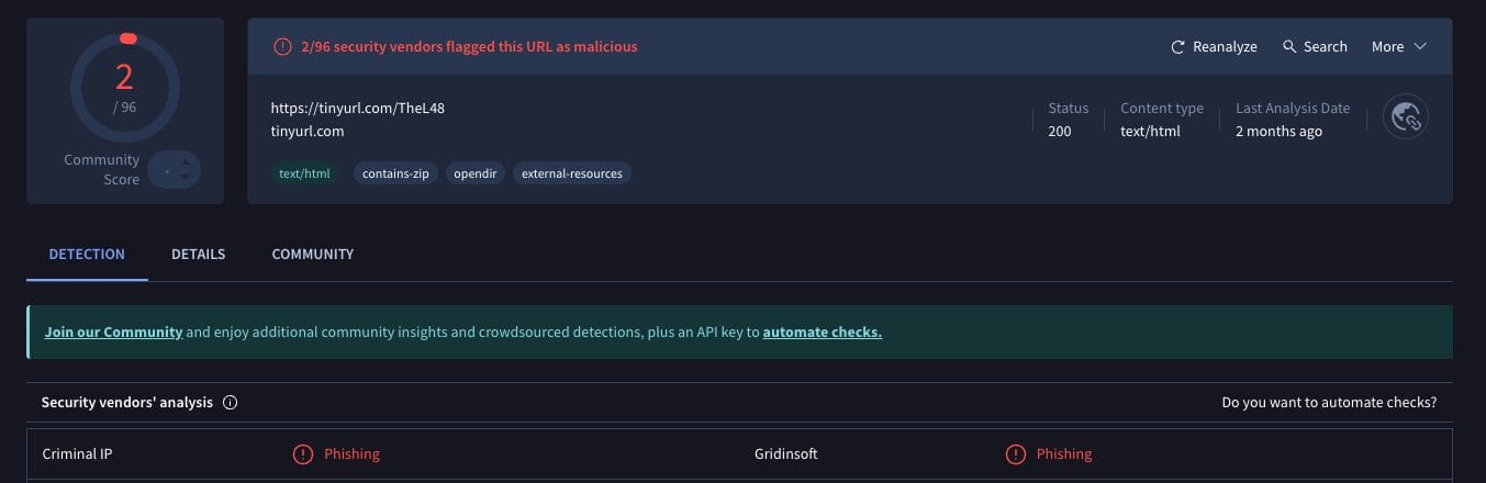 Dream TV Addon VirusTotal Scan