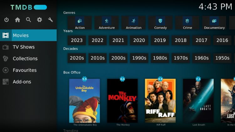 You have successfully installed the Estuary Switch build on Kodi.