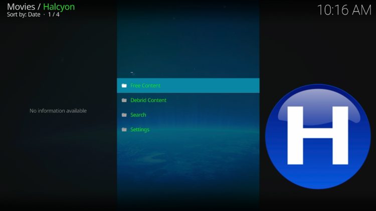 You have successfully installed the Halcyon add-on