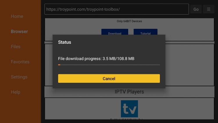 wait for the file to download