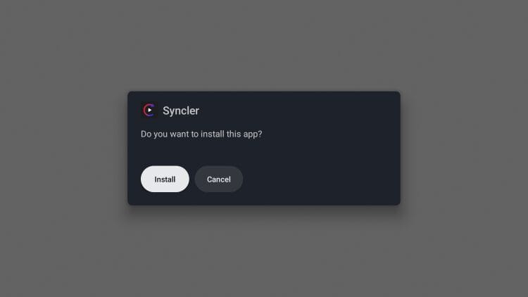 click install