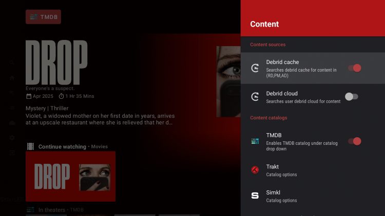 Content Menu
