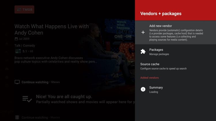 Click Add new vendor.