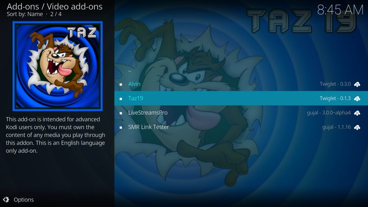 Select TAZ