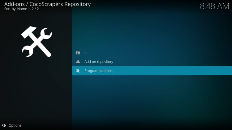Select Program Add-ons.