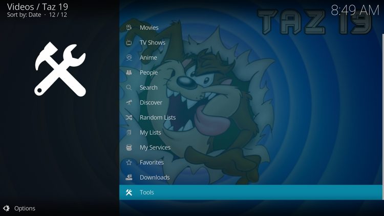 From the home-screen, select Tools.