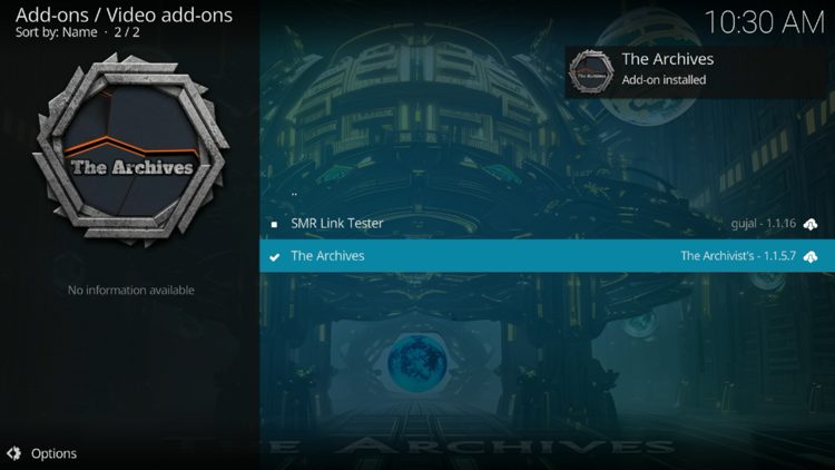 Wait a minute or two for the add-on to fully install