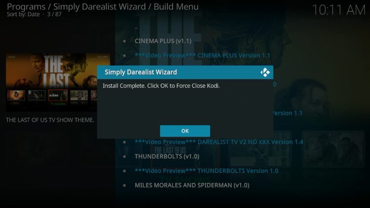 Click OK.