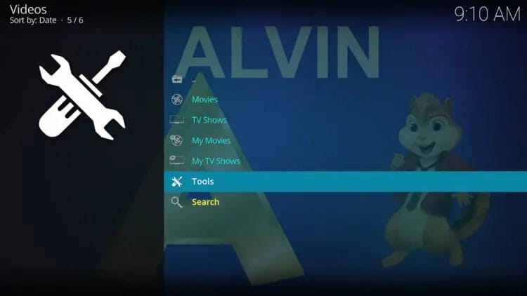 Alvin Home Screen