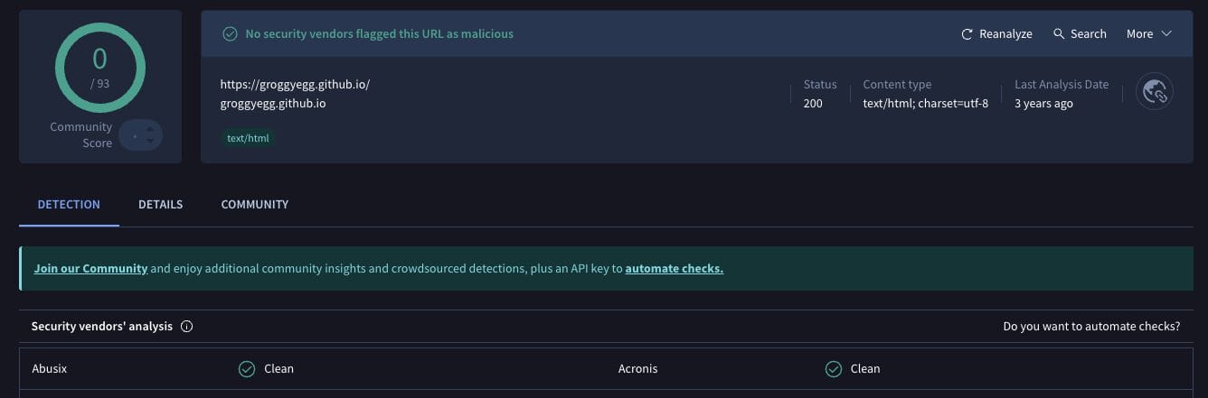 Dramacool Addon VirusTotal Scan