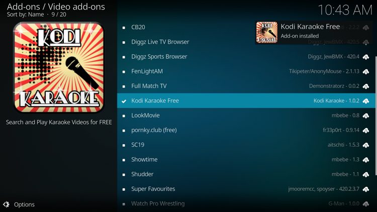 Wait a minute or two for the add-on to fully install