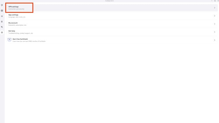 choose vpn settings