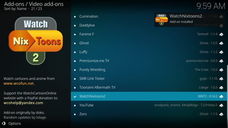 Wait a minute or two for the add-on to fully install