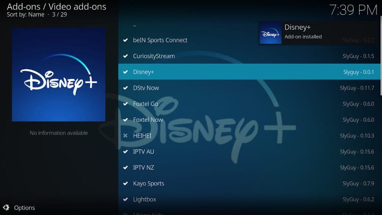 disney+ Kodi