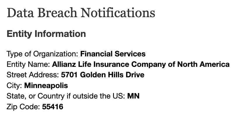 Data Breach Notification