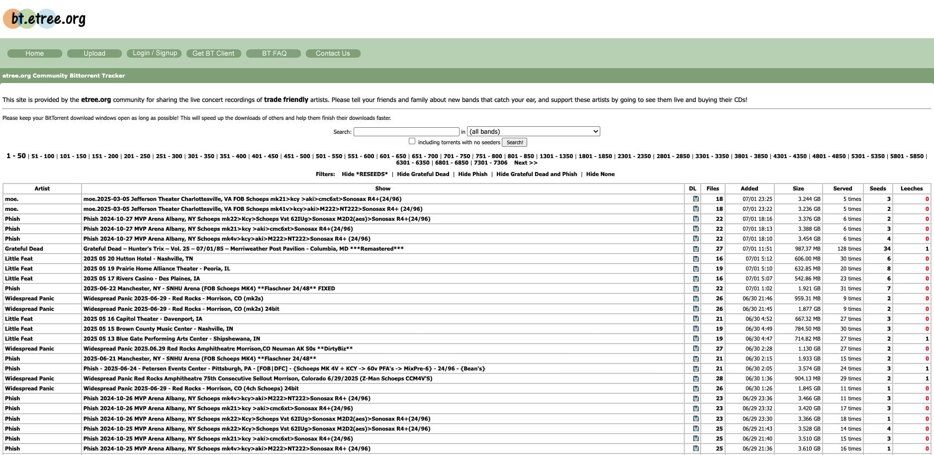 Etree Website