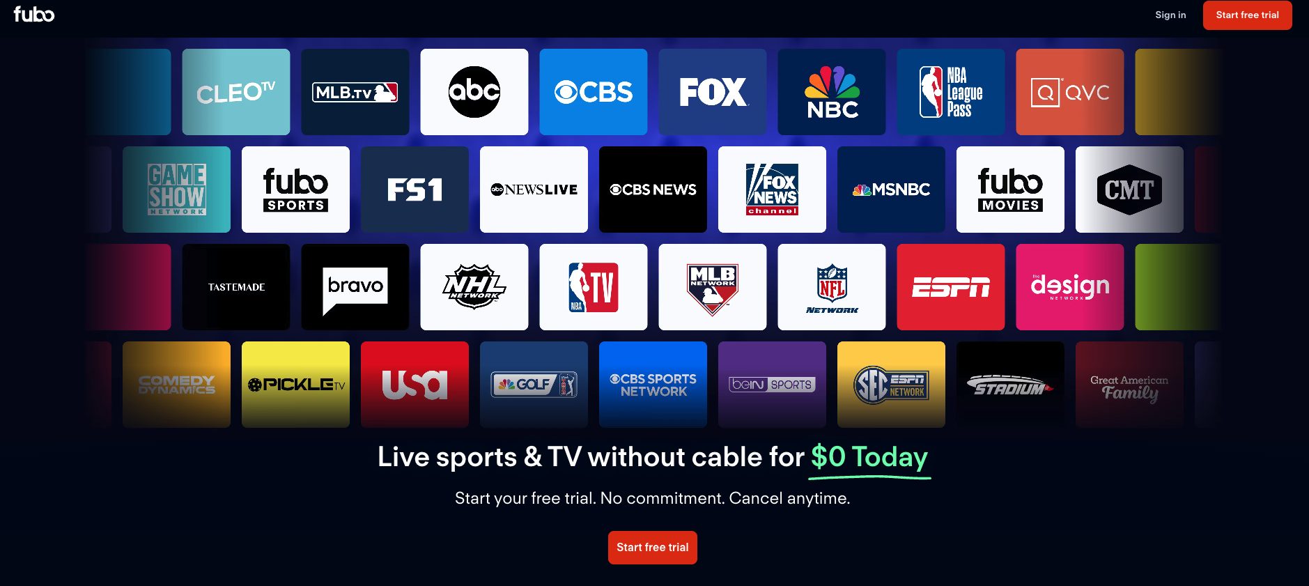 FuboTV Website