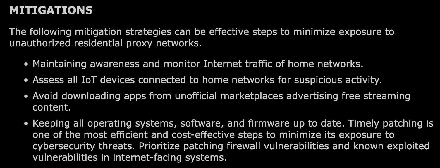 FBI's Recommendations