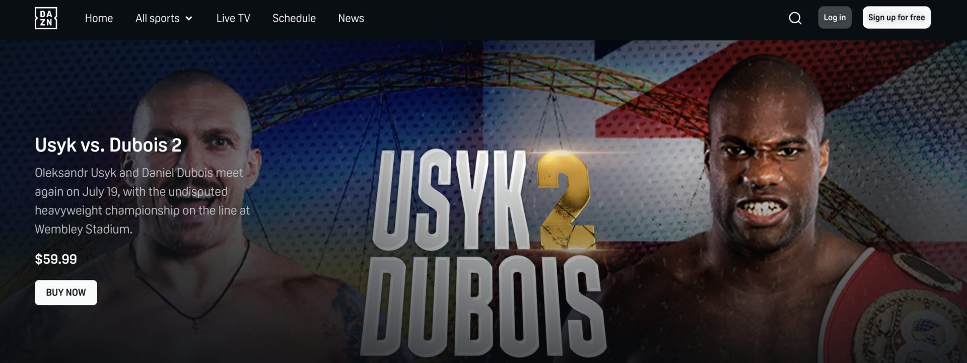 Oleksandr Usyk vs Daniel Dubois 2 on DAZN