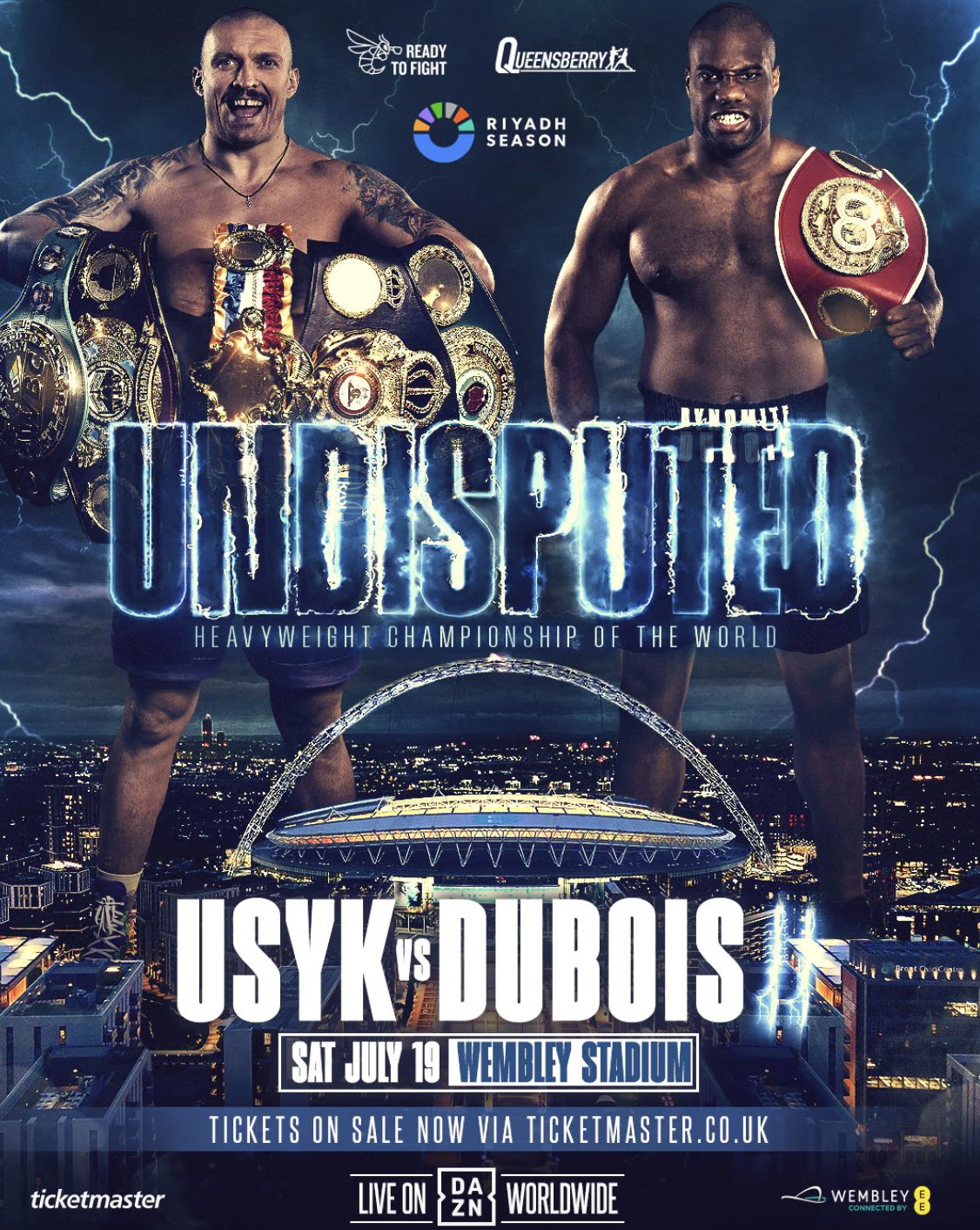 Oleksandr Usyk vs Daniel Dubois 2 Fight Card