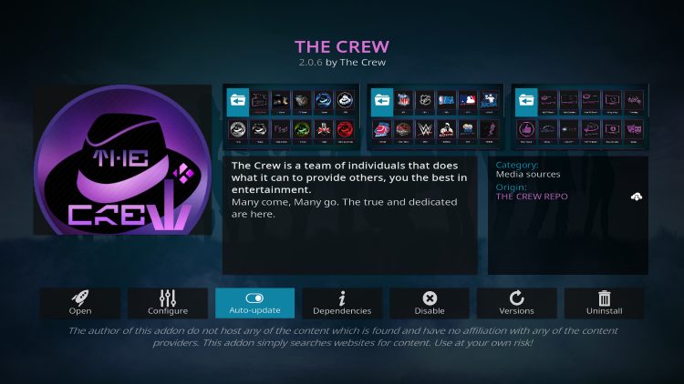 auto-update toggle on