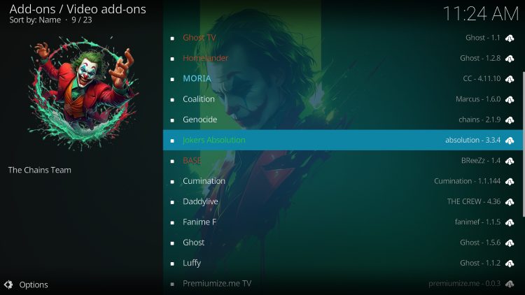 select jokers absolution kodi addon