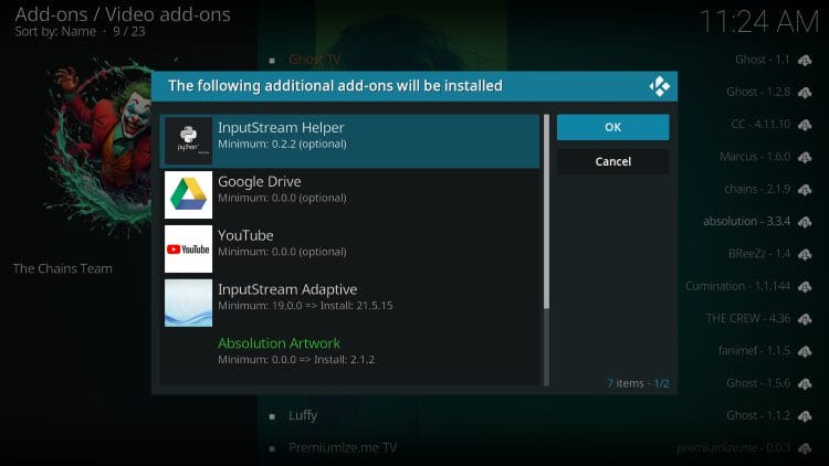 select ok if prompted