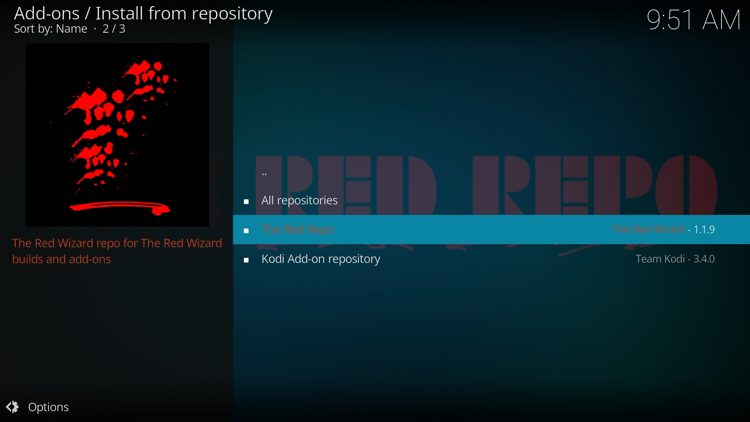 Select The Red Repo.