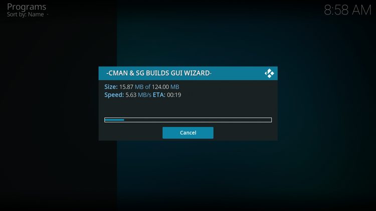 Wait for your build to download.