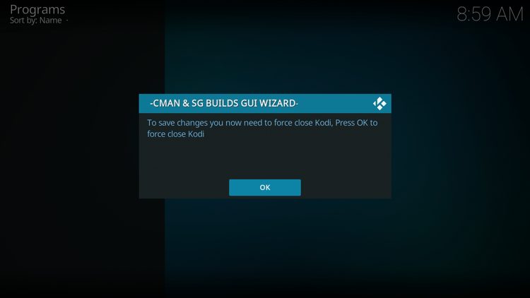 Click OK.