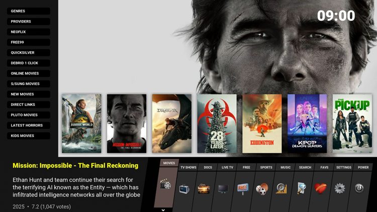 You have successfully installed the EmE build on Kodi. Enjoy!