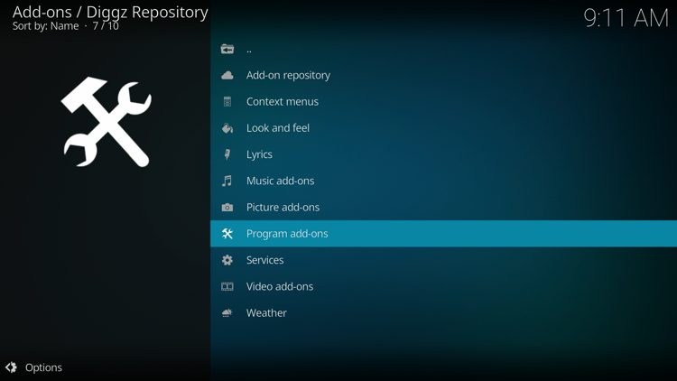 Click Program add-ons.