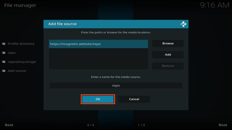 type repo and click ok again