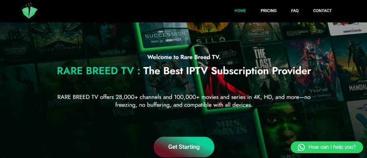 Rare Breed IPTV Website
