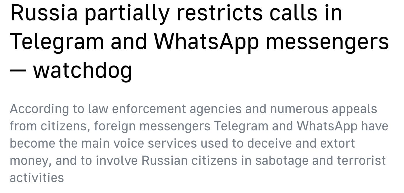 Comment From TASS Article