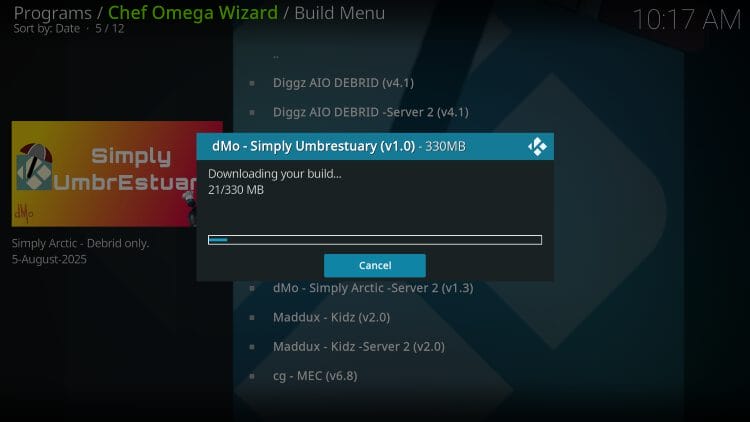 wait for the build to install